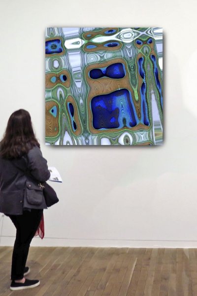 Nr. 1 peacock, 80x80x4 cm, Leinwand, 345 €