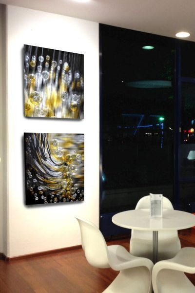 Nr. 9 beads, 80x80x4 cm, Leinwand, 345 €