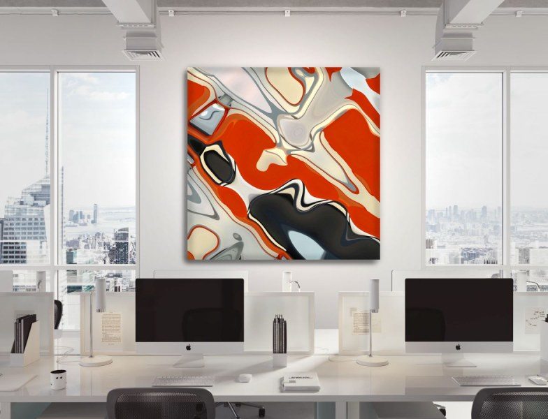 Abstrakta, grafische Kunstbilder für das moderne Office