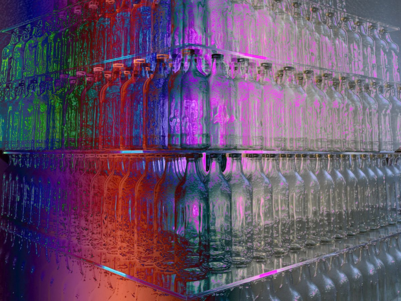 bottles PopArt, 120x80x4 cm 495 €