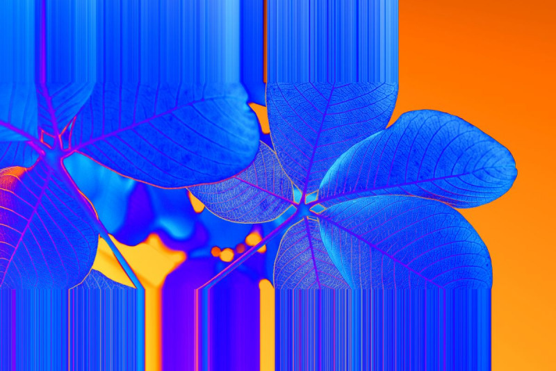 DynamAbstraktes Wandbild Dynamik Teil 2 – Blau-Oranges Fotodesignik 2