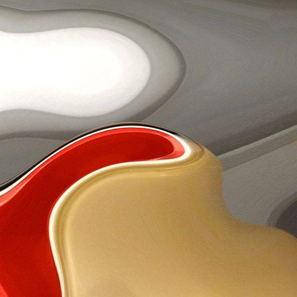 Abstraktes Wandbild in Grau-Rot Teil 2 – Modernes Fotodesign