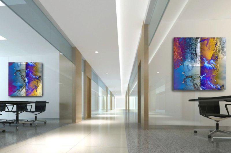 Nr. 2 waterfall, 80x80x4 cm, Leinwand, 345 €