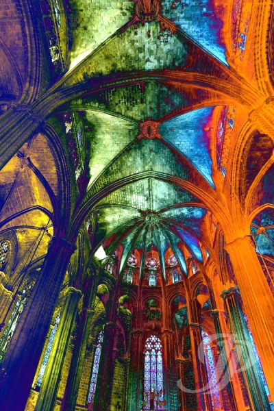 Abstraktes Wandbild Kathedrale – Sakrale Architektur Fotografie