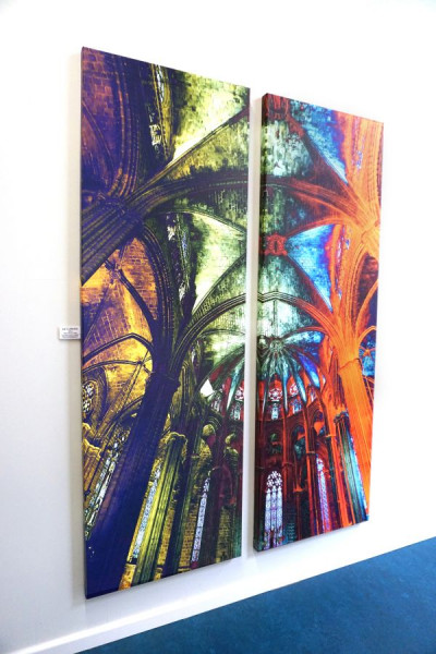 Zweiteilige Wandgestaltung Kathedrale – XXL Kunstbild Raumwirkung