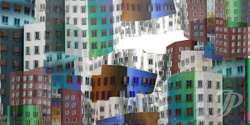 Abstraktes Wandbild Düsseldorf – Urbane Architektur Fotodesign