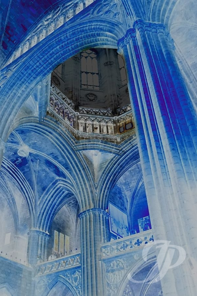 Fotokunst La Cathedral – Abstraktes Wandbild Architektur-Details