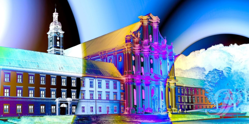 Abstraktes Wandbild Kloster Fürstenfeldbruck – Fotodesign Kunst