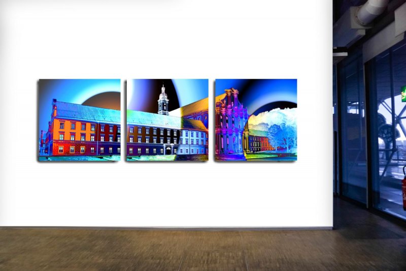 Dreiteilige Wandgestaltung Kloster FFB – Triptychon XXL Design