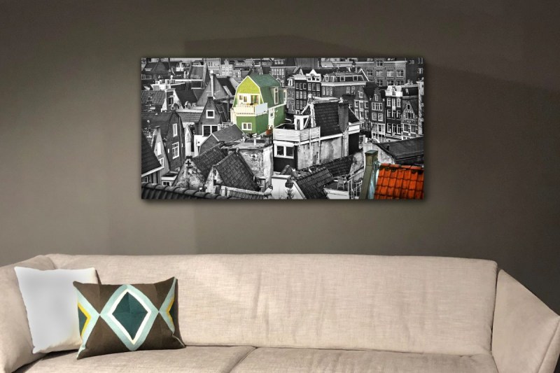 Raumgestaltung Amsterdam Häuser – Modernes Panorama Wandbild
