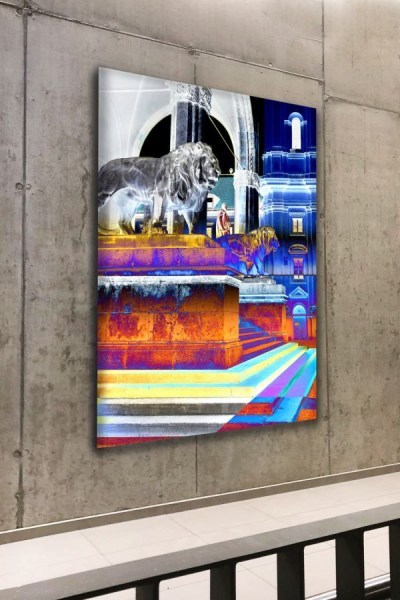 Wandgestaltung München Motiv Feldherrenhalle – XXL Raumbeispiel
