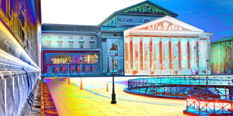 Fotodesign Opernhaus München – Abstrahierte Architekturfotografie