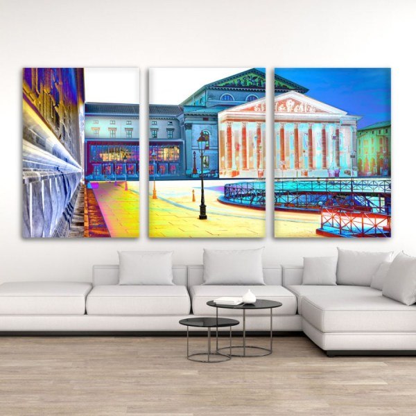 Moderne Wandgestaltung Opernhaus München – 3-teiliges Triptychon