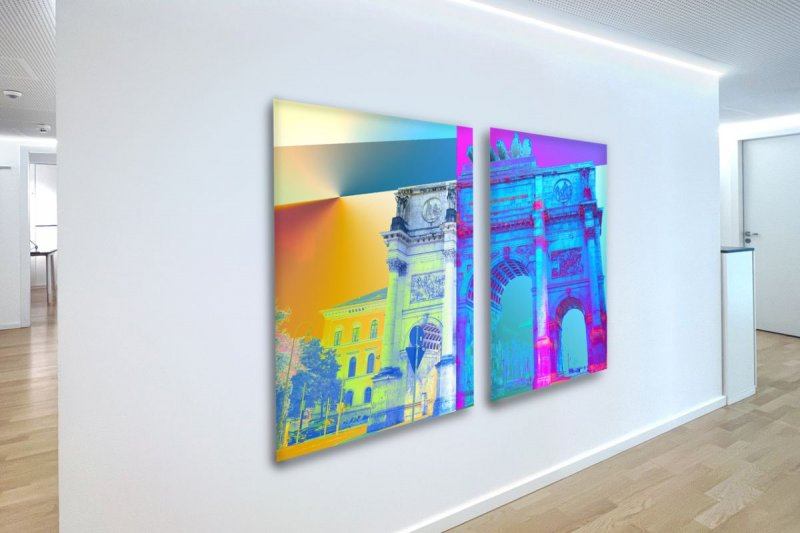 Repräsentative Wandgestaltung Siegestor – Zweiteiliges XXL Bild